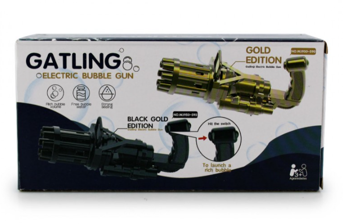 Пулемет с мыльными пузырями Миниган WJ 950 на батарейках 3АА от 3-х лет, с пузырьковым раствором 7934 Одесса - изображение 7