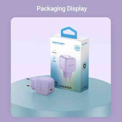 Зарядний пристрій Vention 1xUSB-C 20W PD3.0/QC3.0 Purple (FEJV0-EU) Вінниця
