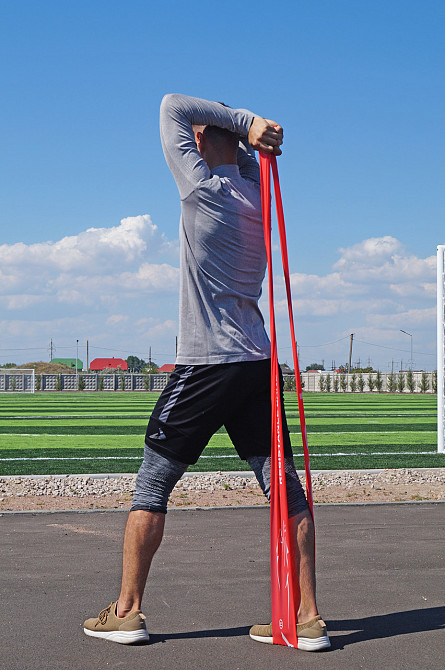 Стрічка-еспандер для фітнесу та реабілітації PowerPlay 4112 0.6мм MediBand Heavy Червона (11кг) Кам'янське - фото 9