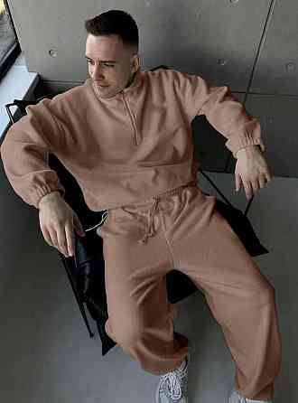 Стильний чоловічий теплий костюм двосторонній щільний фліс Моко, L Одеса