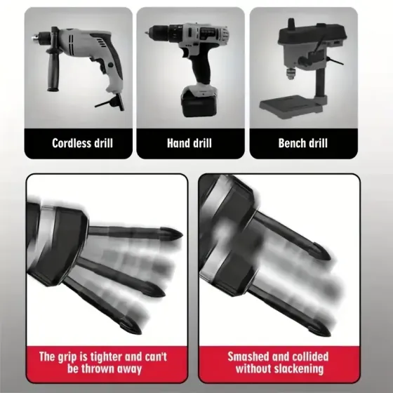 Набір свердл для скла та плитки 5 шт, 3–10 мм Київ