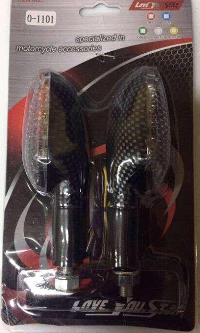 Повороти діодні міні (пара) стрілоподібні (чорні) ST Київ - фото 1