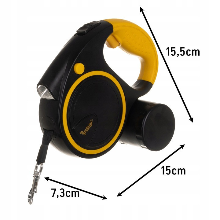 Автоматичний повідець для собак 10-25 кг до 5 метрів з ліхтариком Purlov (25965) Нововолинськ - фото 8