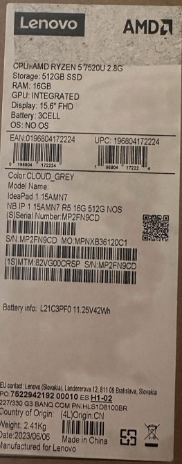 Ноутбук Lenovo IdeaPad 1 15.6