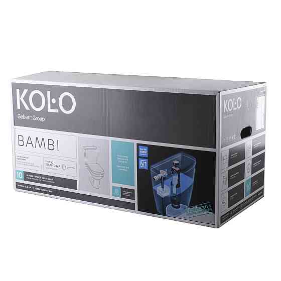 Bambi унитаз-компакт, кос. выпуск, бачок 6л, боковий подвод , сидение полипроп. Киев
