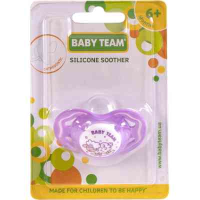 Пустышка Baby Team Силиконовая ортодонтическая от 6 месяцев (4824428030113) Винница