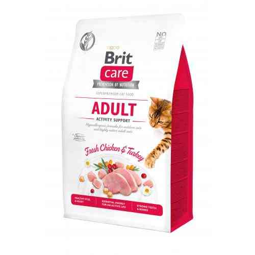 Корм сухой Brit Care Cat Grain Free Adult Activity Support для уличных и взрослых кошек филе индейки и курицы 400 г Киев