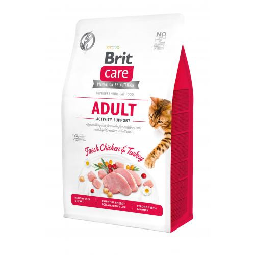 Корм сухой Brit Care Cat Grain Free Adult Activity Support для уличных и взрослых кошек филе индейки и курицы 400 г Киев - изображение 1