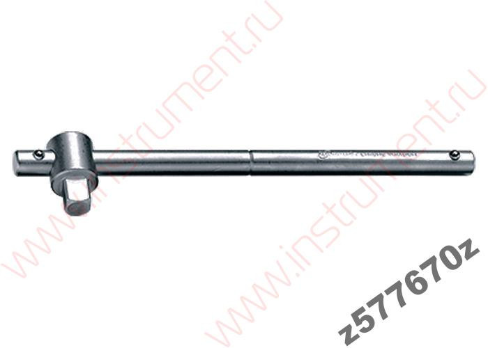 Вороток, 250 мм, квадрат 1/2", CrV, хромирова Полтава - фото 1