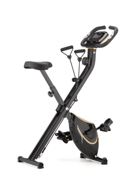 Велотренажер Gymtek FX600 магнітний складний з еспандерами золотий Київ - фото 7