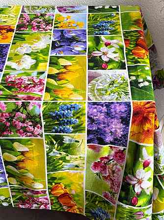 Ecotton Скатертина Ecotton 150х200 см бавовняна з рогожки Весняні квіти (11550\1) Коломия