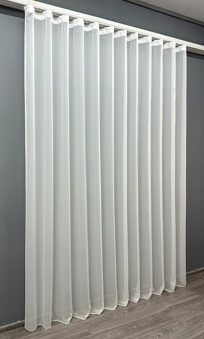 Тюль VR-Textil Вуаль 1831т Шифон однотонний Кремовий 250х250 см (43-274) Київ - фото 3