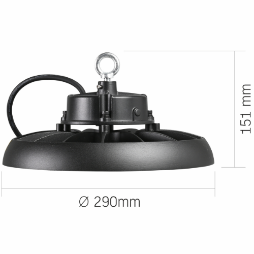 LED Світильник висотний 150W 5000К 27000Lm 220V чорний ХайБей VL-HB01-1505B Videx Житомир - изображение 6