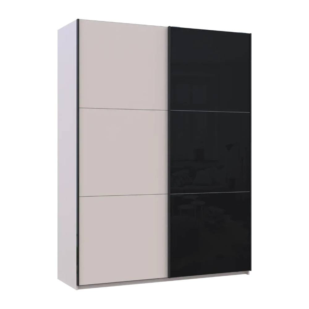 Шкаф купе Doros G-Caiser Кашемир/Черный 1 ДСП/1 стекло 3 части 180х60х240 (42005323) (DRS-012238) Львов - изображение 5