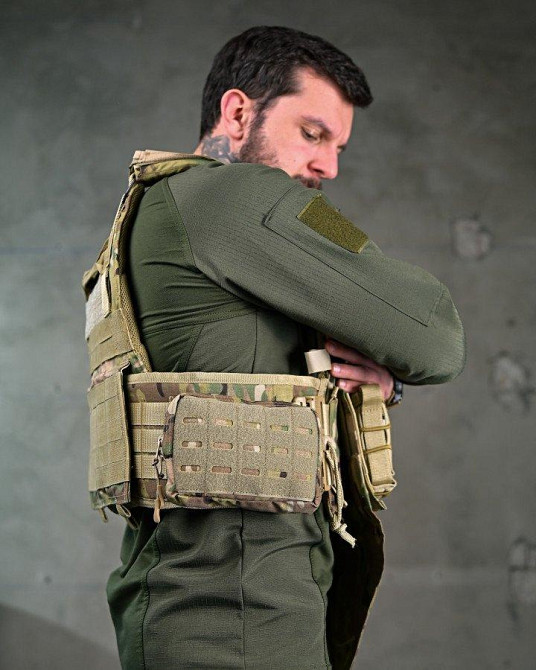 Якісна плитоноска 4 скидання з напашником Attack мультикам ПП7563 Одеса - фото 7