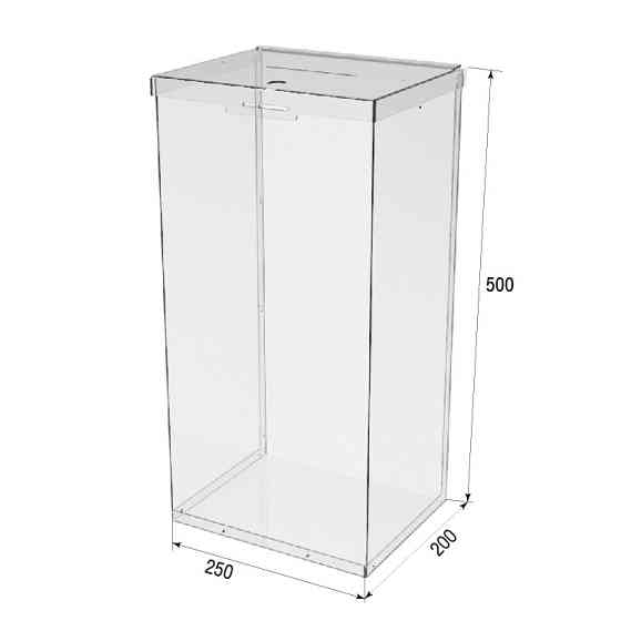 Ящик EKOSTAR с замком для пожертвований и сбора денег 250x200x500. Объем 25 литров Киев