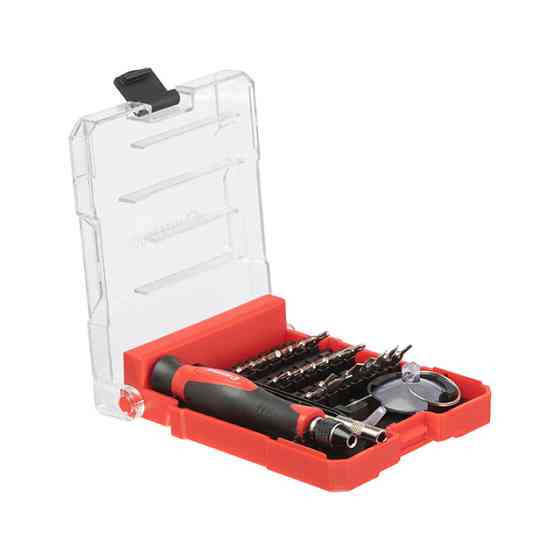 Викрутка прецизійна з комплектом насадок, 29 од., Cr-V INTERTOOL VT-3336 Київ