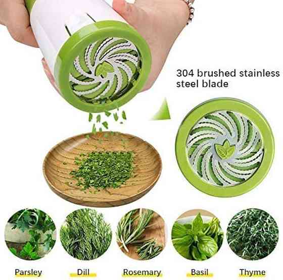 Ручний подрібнювач для зелені Herb Grinder для петрушки, кинзи, м'яти 6х7.3х17 см Київ