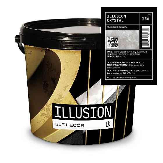 Illusion (Ілюзія) Crystal декоративна перламутрова фарба , 1 кг Харків