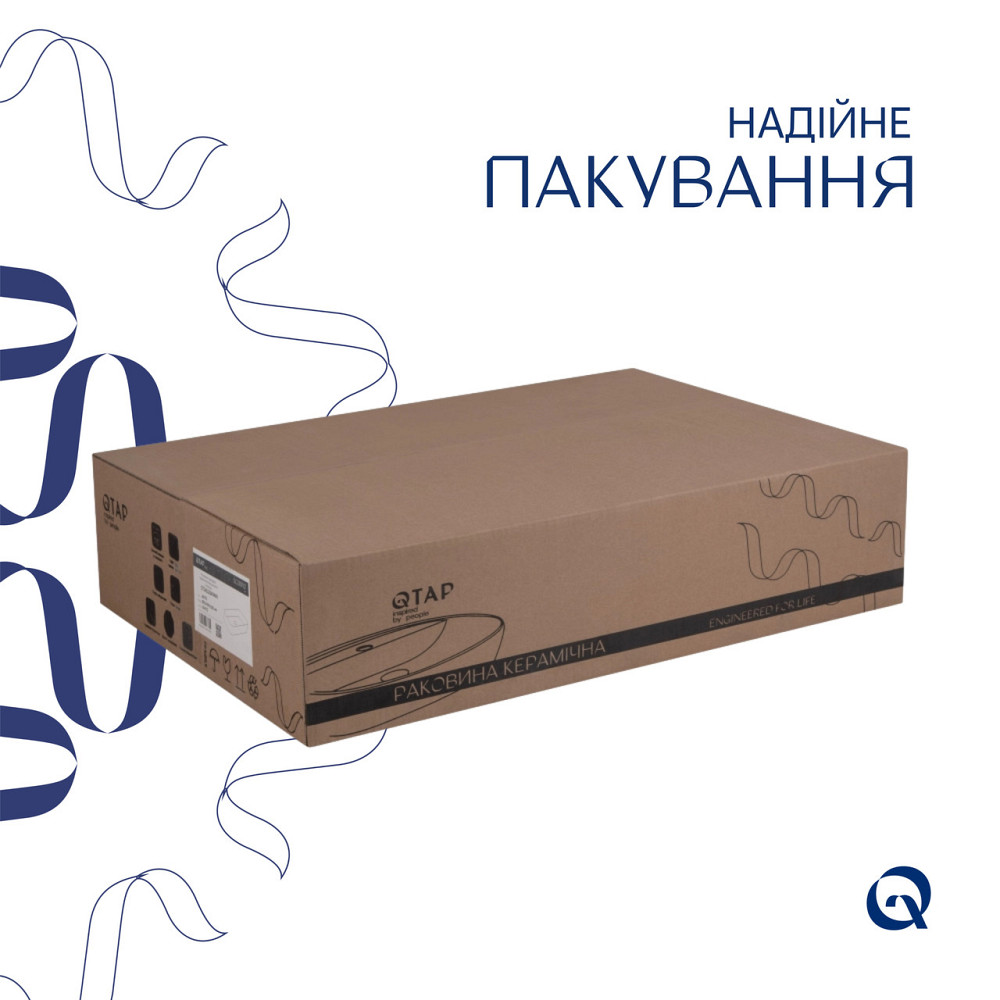 Раковина-чаша Qtap Scorpio 550х390х120 White QT14112243WN Киев - изображение 5