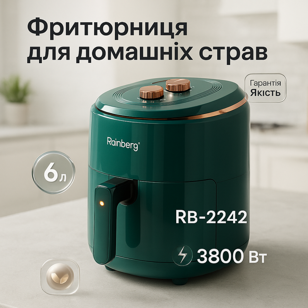 Электрическая фритюрница для картофеля, Аэрофритюрница для готовки, Аэрофритюрница со съемной чашей UW-22 Львов - изображение 17