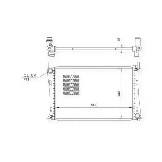 Радіатор охолодження двигуна автомобіль Ford Fiesta, Fusion 1.25-1.6i 02- Мукачево