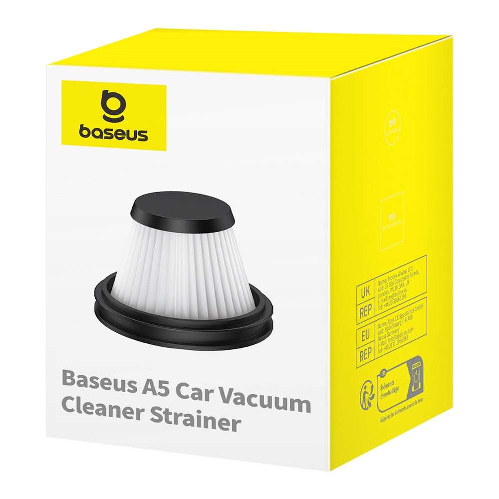 Фльтр для автомобільного пилососу Baseus A5 Car Vacuum Cleaner (16000pa) Filter (1PCS) Cluster Black Одеса - фото 2