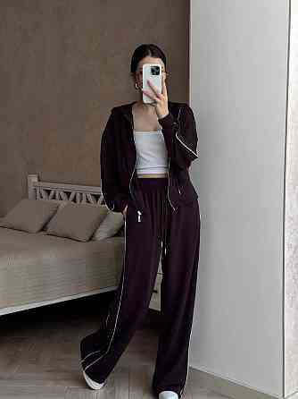 Женский стильный прогулочный костюм двойка: кофта и штаны турецкая двухнитка Одесса