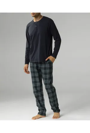 Чоловіча піжама (довгі штани, довгий рукав) 100% Бавовна Atlantic NMP-375 XL Київ