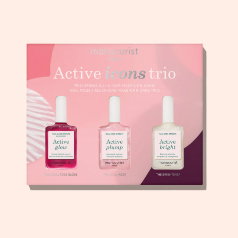 Набір лікувальних лаків 3×15 мл Manucurist Active Trio Set, Натуральні веганські лаки з доглядом Слов'янськ - фото 3