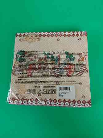 Новорічна серветка (ЗХЗЗ, 16 шт.) La Fleur "Празникові рукавички" (1 пачка) Харків