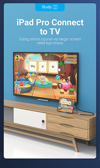 Перехідник USB 3.1 Type-C --> HDMI (F), 4K 30HZ, кабель 0.15м, Vention сірий Вінниця - фото 4