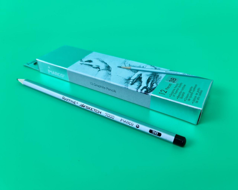Карандаш простой набор 12шт тм. Марко №7000-3B raffine (1 пачка) Харьков - изображение 1