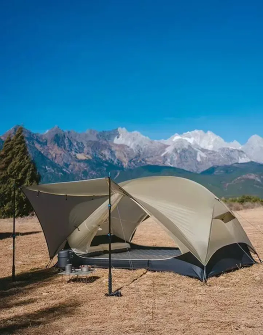 Палатка двухместная легкая Naturehike Mongar UL 2 15D двухслойная (Песочный) Винница - изображение 4