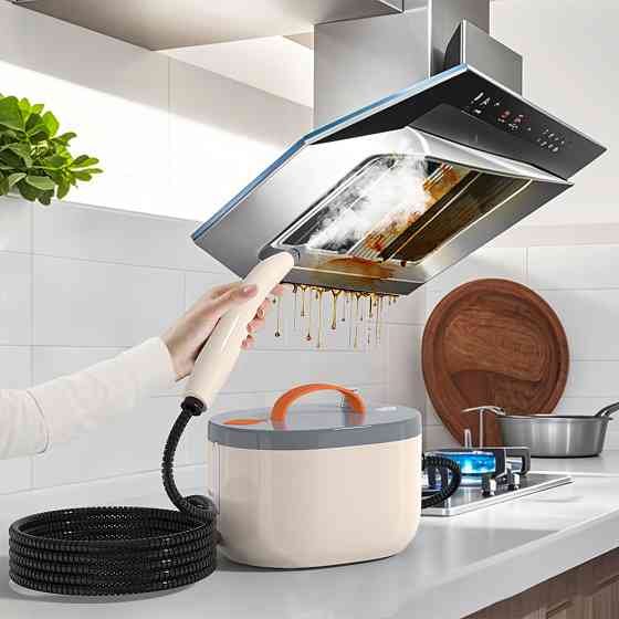 Портативный пароочиститель 1,2л 2500Вт +8 насадок / Электрический пароочиститель для дома / Паровой очиститель Киев