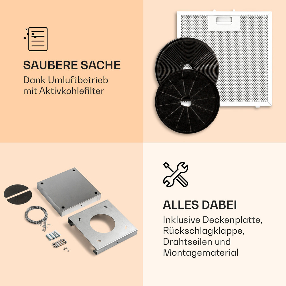 Люстра Розумна острівна витяжка 595 м3/год Керування через застосунок Світлодіодна панель Чорний (Німеччина, Рівне - фото 5