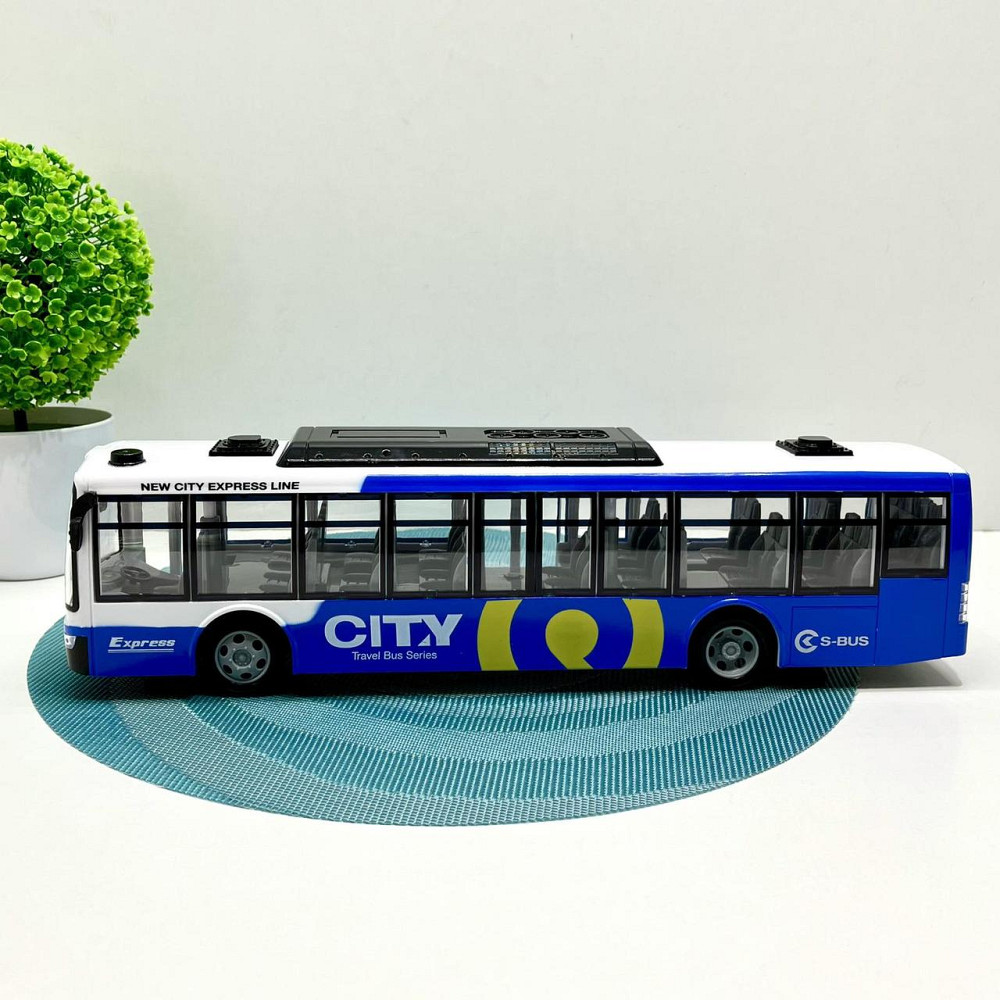 Автобус міський на радіокеруванні акумулятор 3.7V керування 2.4GHz підсвічування фар 38см Синій (666-695 NA) Чернігів - фото 5