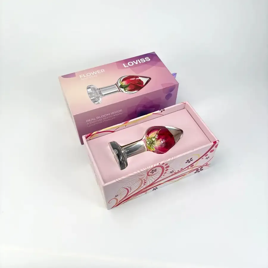 Розкішна анальна пробка Loviss Rose Anal Plug зі справжньою трояндою всередині Львів - фото 7