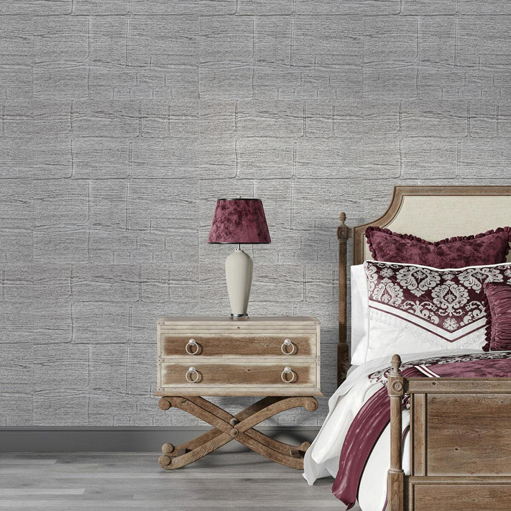 Самоклеящаяся 3D панель 700х700х5мм Камень кофе (150) SW-00001352 Киев - изображение 5