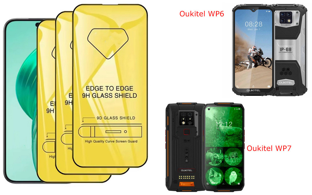 Защитное стекло DefenzoGlass для Oukitel WP6, Oukitel WP7 – двойная прочность Киев - изображение 3