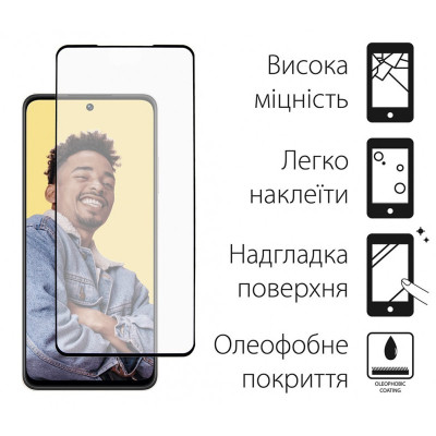 Стекло защитное Dengos Full Glue Realme C55 (black) (TGFG-283) Винница - изображение 2