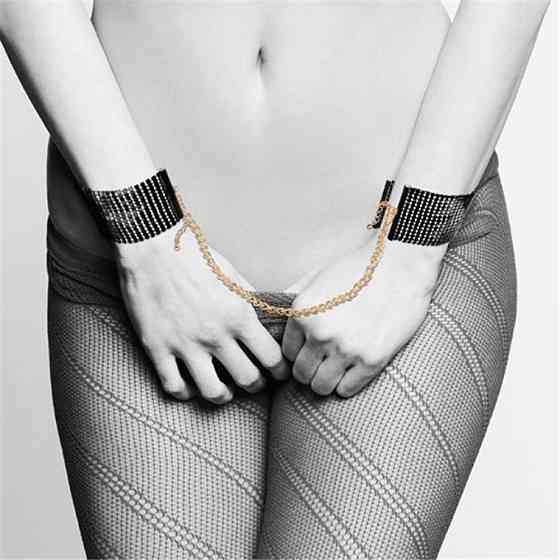 Браслеты-наручники DESIR METALLIQUE черные Bijoux Indiscrets Sex Aura Киев