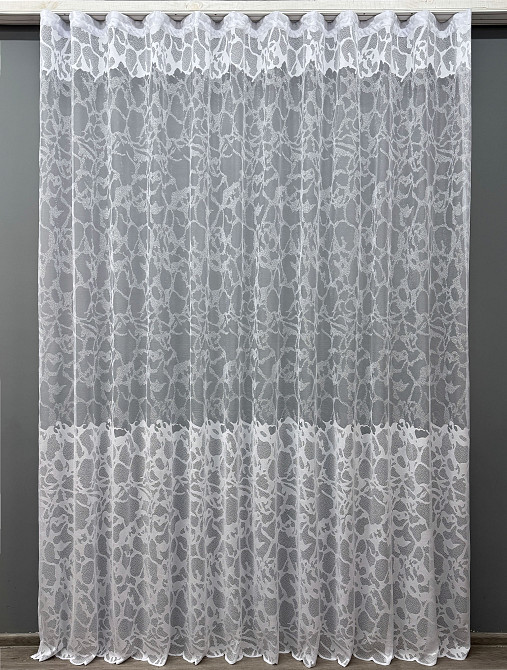 Тюль VR-Textil 1528т Преміум Жакард Білий 400х270 см (42-1076) Київ - фото 2