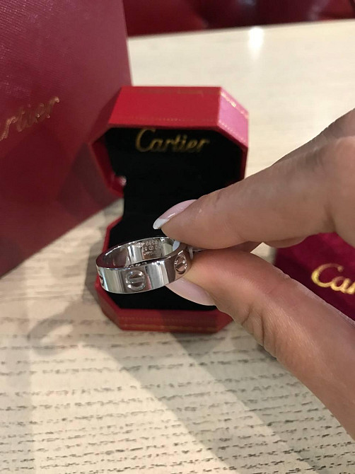 Cartier кольцо белое золото / Картье кольцо LOVE белое золото AU 750 Одесса - изображение 2