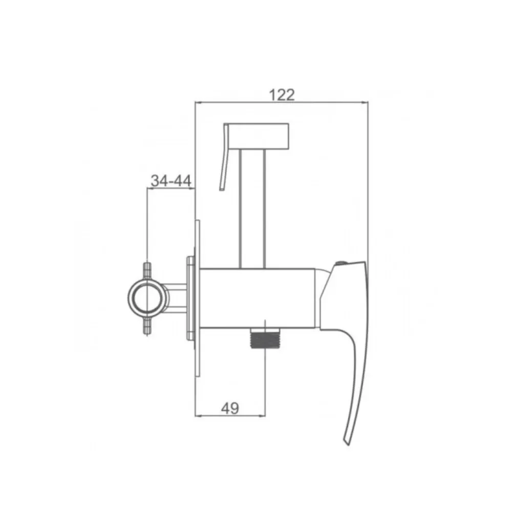 Набор для гигиенического душа Qtap Swan Cascada прямоугольный QTSWA262CRM45567 Chrome Киев - изображение 2