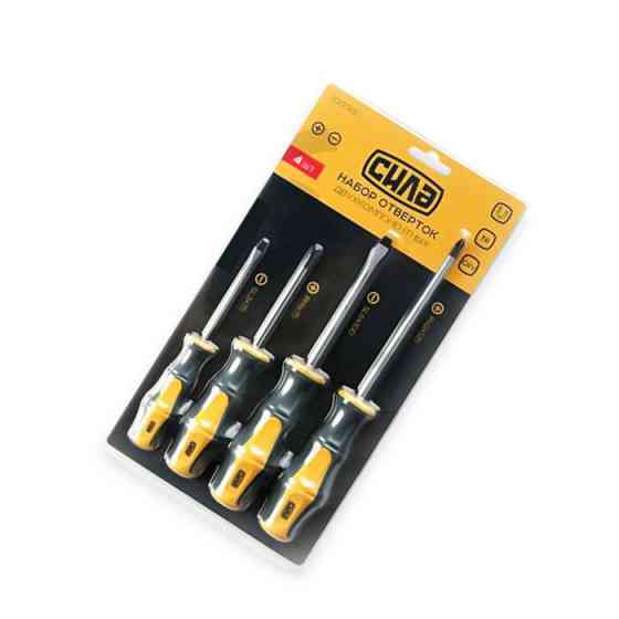 Набор отверток 4 шт магнитные - шлиц 3,6мм; крест 5,6мм (блистер) Мукачево