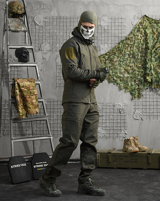 Костюм мужской одива софт шел весна демисезонный  хаки Одесса - изображение 5