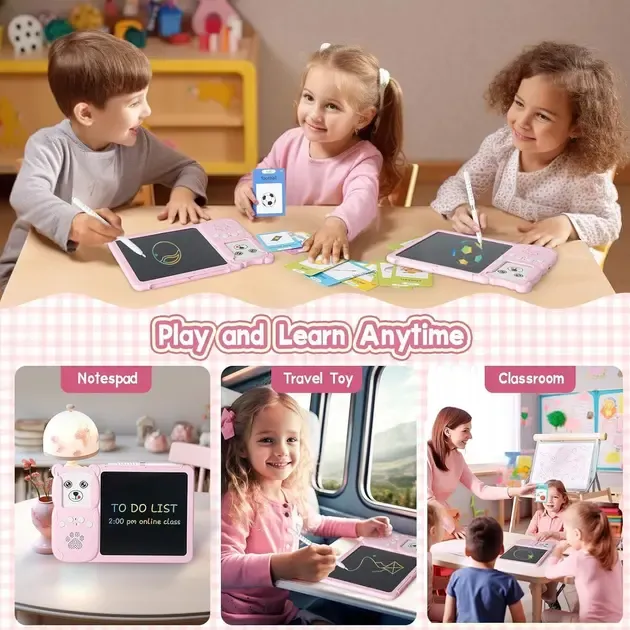 Говорящие обучающие карточки Монтессори для изучения английского языка 2в1 интерактивный планшет и цветная LCD доска для рисования 224 слов мышка Розо Коломыя - изображение 6