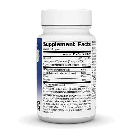 Комплекс для сну з мелатоніном Source Naturals Sleep Science Melatonin Complex 3 mg 50 льод апельсин Київ