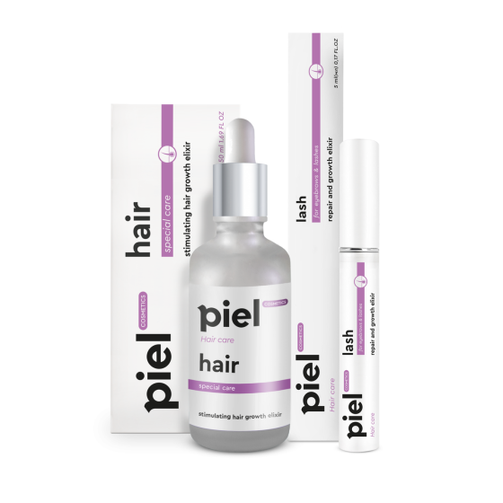 Комплекс средств для волос и ресниц: Восстановление и рост Hair Care Piel, 5мл+50мл Днепр